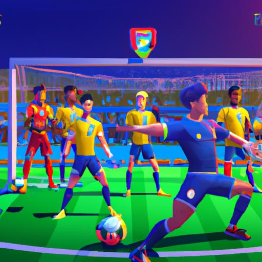 Một đội bóng đang tập luyện các kỹ năng của mình trong Dream League Soccer 2022 Mod Vô Hạn Tiền